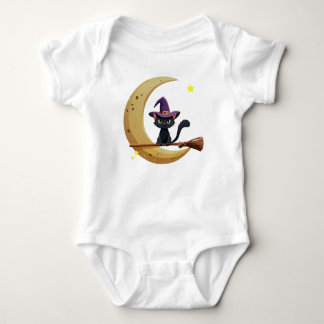 Baby Witch Kitty on Moon Romper