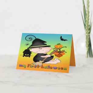 Baby Witch mijn eerste Halloween Wenskaart Kaart