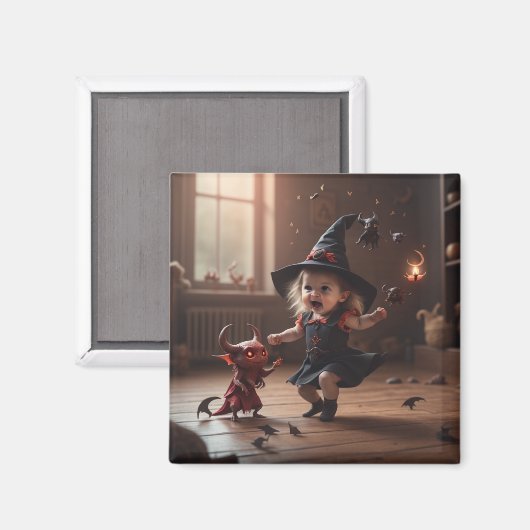 Baby Witch's eerste opgeroepen vriend Magneet (Voorkant / Achterkant)