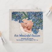 Baby With Van Gogh Irises Card Kaart (Voorkant / Achterkant in situ)