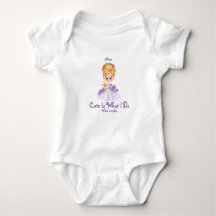 Baby witte en paarse body t-shirt