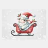 Baby Witte lammeren Kerst Kinderen Inpakpapier Vel (Voorkant 3)