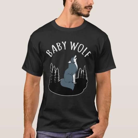 Baby Wolf  Animal  Family Matching T-shirt (Voorkant)