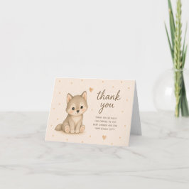 Baby Wolf Baby Shower Bedankkaart