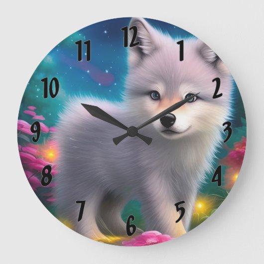 Baby Wolf Grote Klok (Voorkant)
