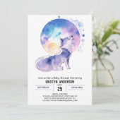 Baby Wolf's Woodland Adventure Baby shower Kaart (Staand voorkant)