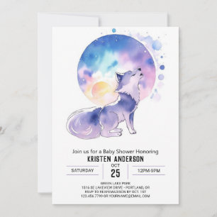 Baby Wolf's Woodland Adventure Baby shower Kaart