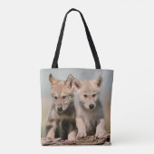 Baby Wolven Tote Bag (Achterkant)