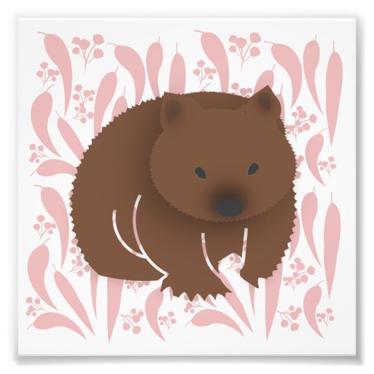 Baby Wombat Foto Afdruk (Voorkant)
