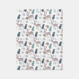 Baby Woodland Animal Creats Fleece Deken