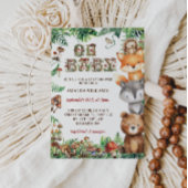 Baby Woodland Animals Baby shower Kaart