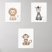 Baby Woodland Animals Nursery Decor Set van 3 (Voorkant)