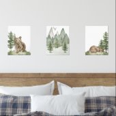 Baby Woodland Beer Nursery Prints - Set van 3 (Slaapkamer)