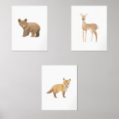 Baby Woodland Dieren Kwekerij Decor Muurkunst Sets (Voorkant)