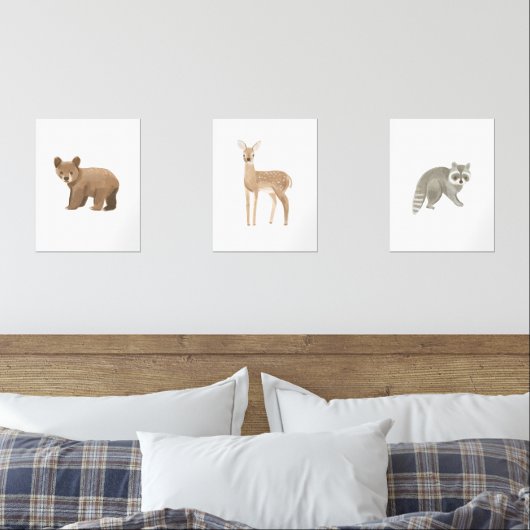 Baby Woodland Dieren Kwekerij Decor Muurkunst Sets (Slaapkamer)