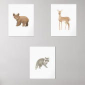 Baby Woodland Dieren Kwekerij Decor Muurkunst Sets (Voorkant)