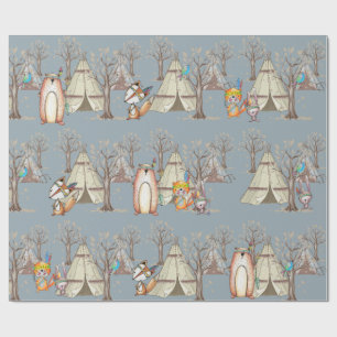 Baby Woodland Forest Animals Gift Cadeaupapier