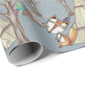 Baby Woodland Forest Animals Gift Cadeaupapier (Rol Hoek)