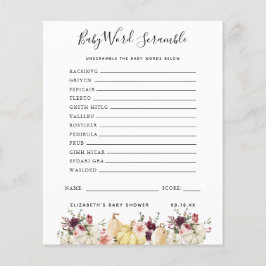 Baby Woord Door Elkaar | Baby Shower Spel