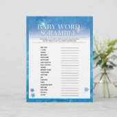 Baby Woord Door Elkaar [Besneeuwde Blauwe] Briefhoofd (Staand voorkant)