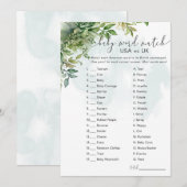 Baby Woord Match USA vs UK Groene Feestje Spel Kaart (Voorkant / Achterkant)