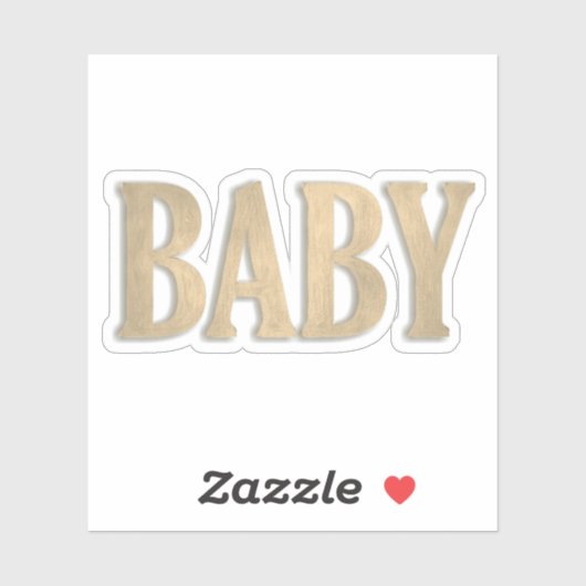 Baby-woord Sticker (Vel)