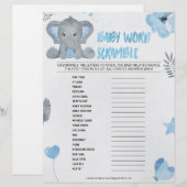 Baby Word-kramble [Baby [blauw] Briefhoofd (Voorkant / Achterkant)