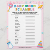 Baby Word-kramble [Baby roze] Briefhoofd (Voorkant)