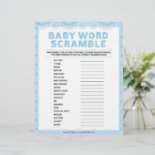 Baby Word-kramble [Luxe kant [blauw]] Briefhoofd (Staand voorkant)