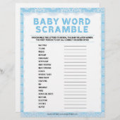Baby Word-kramble [Luxe kant [blauw]] Briefhoofd (Voorkant / Achterkant)
