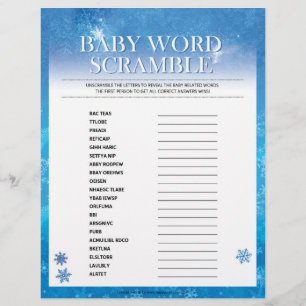 Baby Word-kramble [Snowy Blue] Briefhoofd