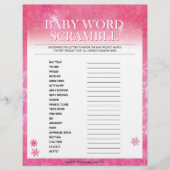 Baby Word-kramble [Snowy Pink] Briefhoofd (Voorkant)