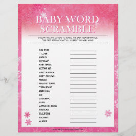 Baby Word-kramble [Snowy Pink] Briefhoofd