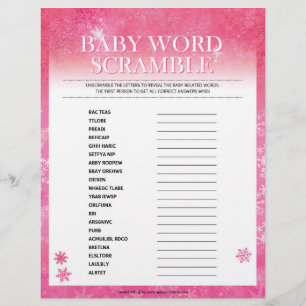 Baby Word-kramble [Snowy Pink] Briefhoofd