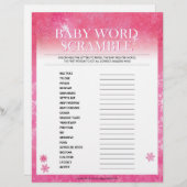 Baby Word-kramble [Snowy Pink] Briefhoofd (Voorkant / Achterkant)