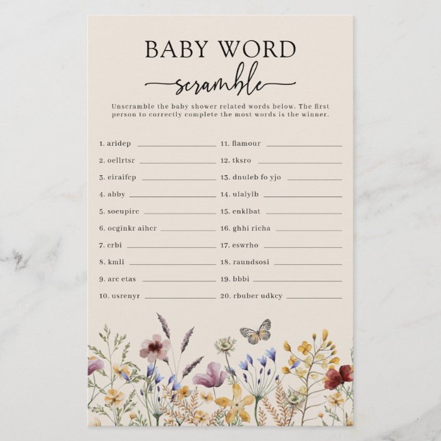 Baby Word Scramble (Voorkant)