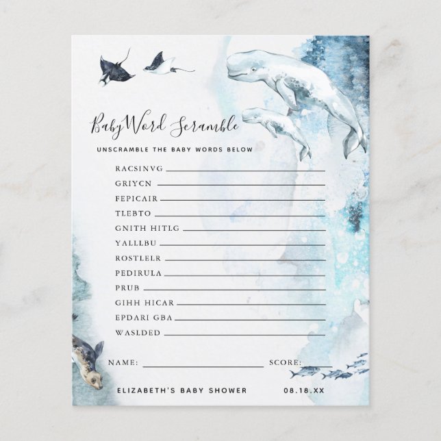 Baby Word Scramble | BABY SHOWER (Voorkant)