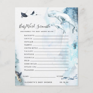 Baby Word Scramble   BABY SHOWER