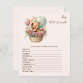 Baby Word Scramble Baby shower Game (Voorkant / Achterkant)