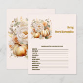 Baby Word Scramble Baby shower Game (Voorkant / Achterkant)