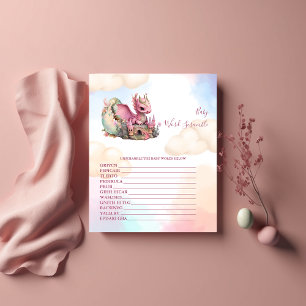 Baby Word Scramble Baby shower Game