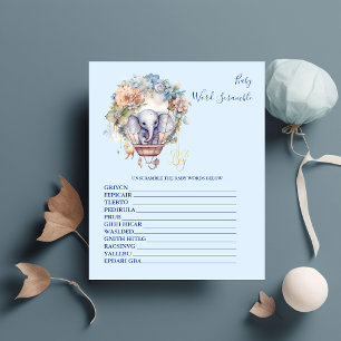 Baby Word Scramble Baby shower Game