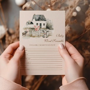 Baby Word Scramble Baby shower Game