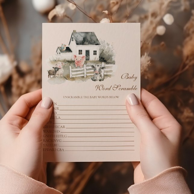 Baby Word Scramble Baby shower Game (Creator heeft geüpload)