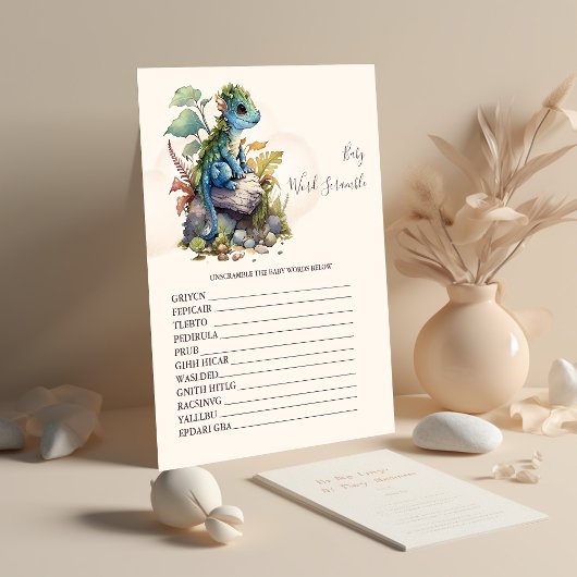 Baby Word Scramble Baby shower Game