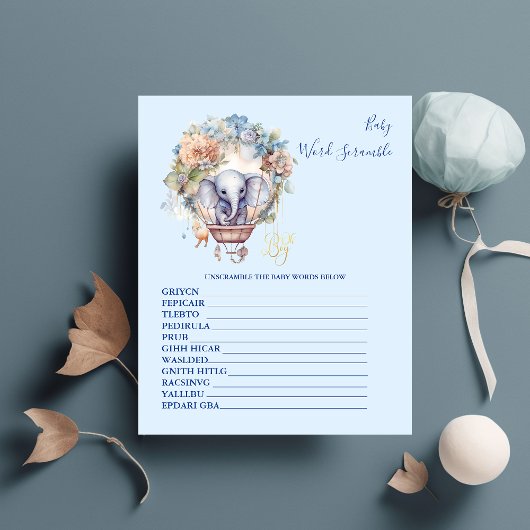 Baby Word Scramble Baby shower Game