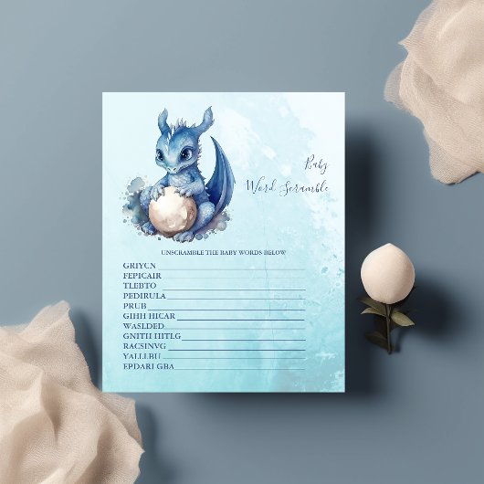 Baby Word Scramble Baby shower Game