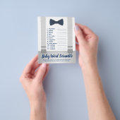 Baby Word Scramble, Baby shower Game Flyer (Hand)