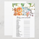 Baby Word Scramble Baby shower Games (Voorkant / Achterkant)