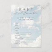 Baby Word Scramble Baby shower Games Informatiekaartje (Voorkant)